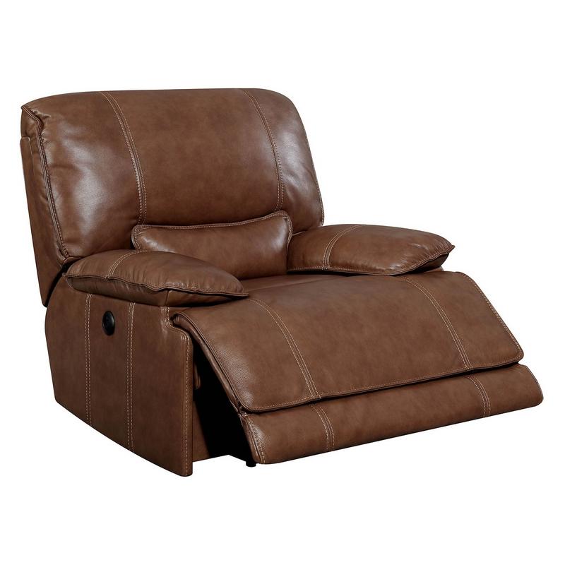  Furniture of America Nogales Power Leather Recliner CM6571-CH-PM IMAGE 1