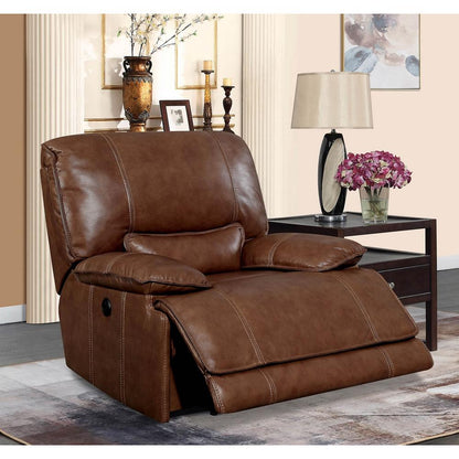  Furniture of America Nogales Power Leather Recliner CM6571-CH-PM IMAGE 2