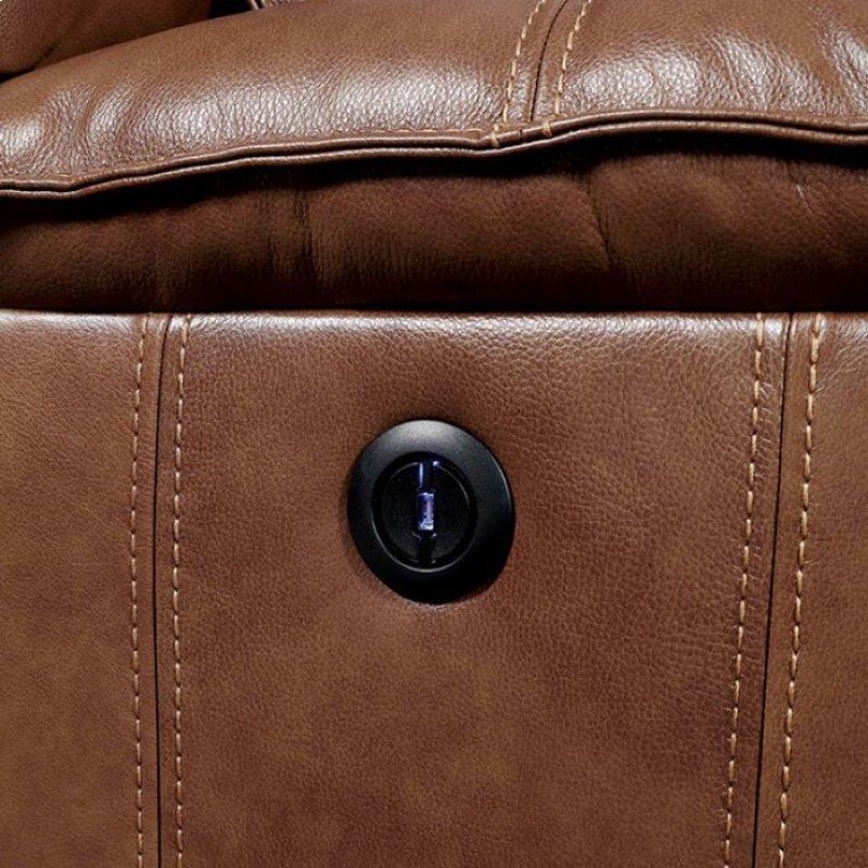  Furniture of America Nogales Power Leather Recliner CM6571-CH-PM IMAGE 3