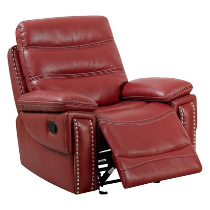  Furniture of America Cavan Leatherette Recliner CM6560RD-CH IMAGE 1
