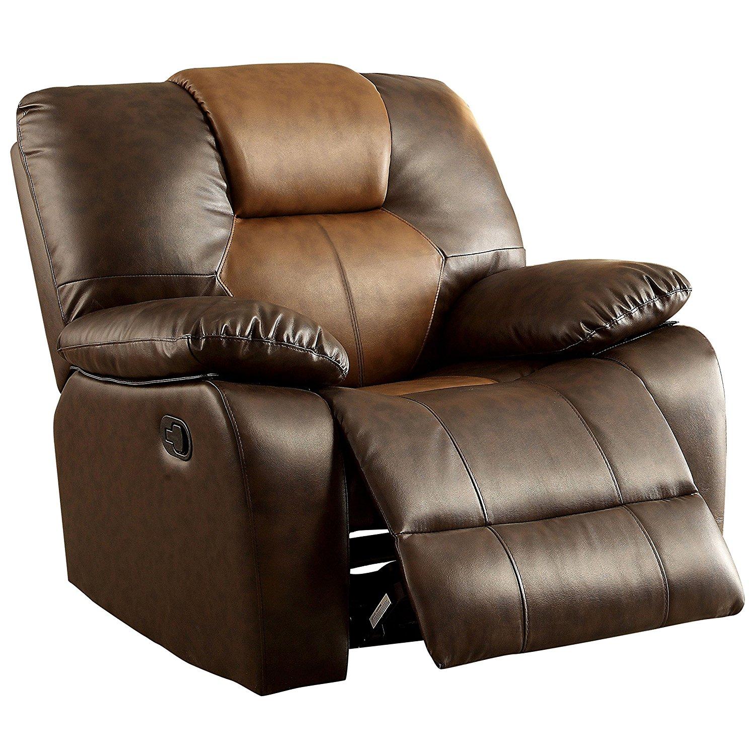  Furniture of America Pollux Leatherette Recliner CM6864-CH IMAGE 1