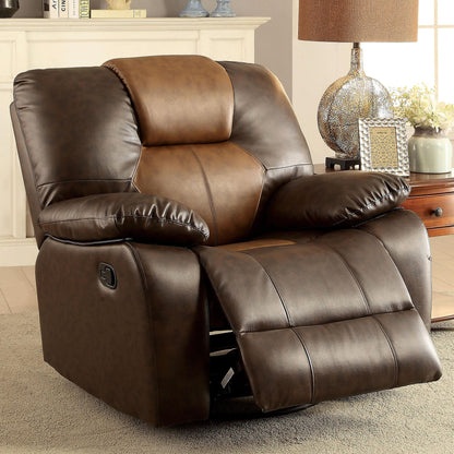  Furniture of America Pollux Leatherette Recliner CM6864-CH IMAGE 2