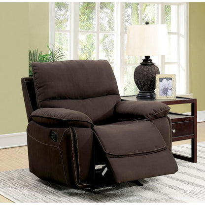  Furniture of America Amaris Fabric Recliner CM6596-CH IMAGE 2