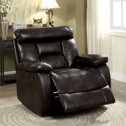  Furniture of America Lakyn Glider Leatherette Recliner CM-RC6817 IMAGE 2