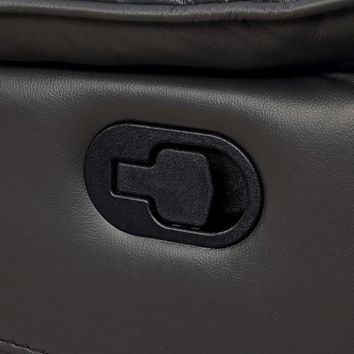  Furniture of America Danika Glider Leatherette Recliner CM-RC6816GY IMAGE 3