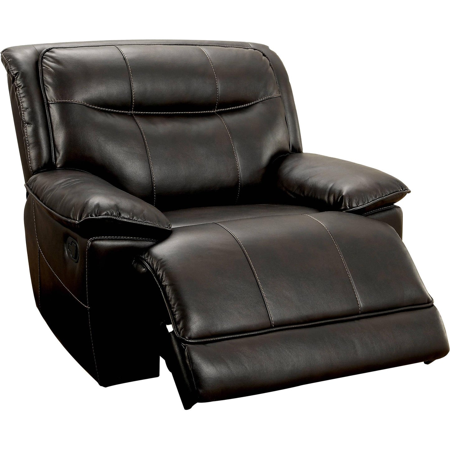  Furniture of America Danika Glider Leatherette Recliner CM-RC6816BR IMAGE 1