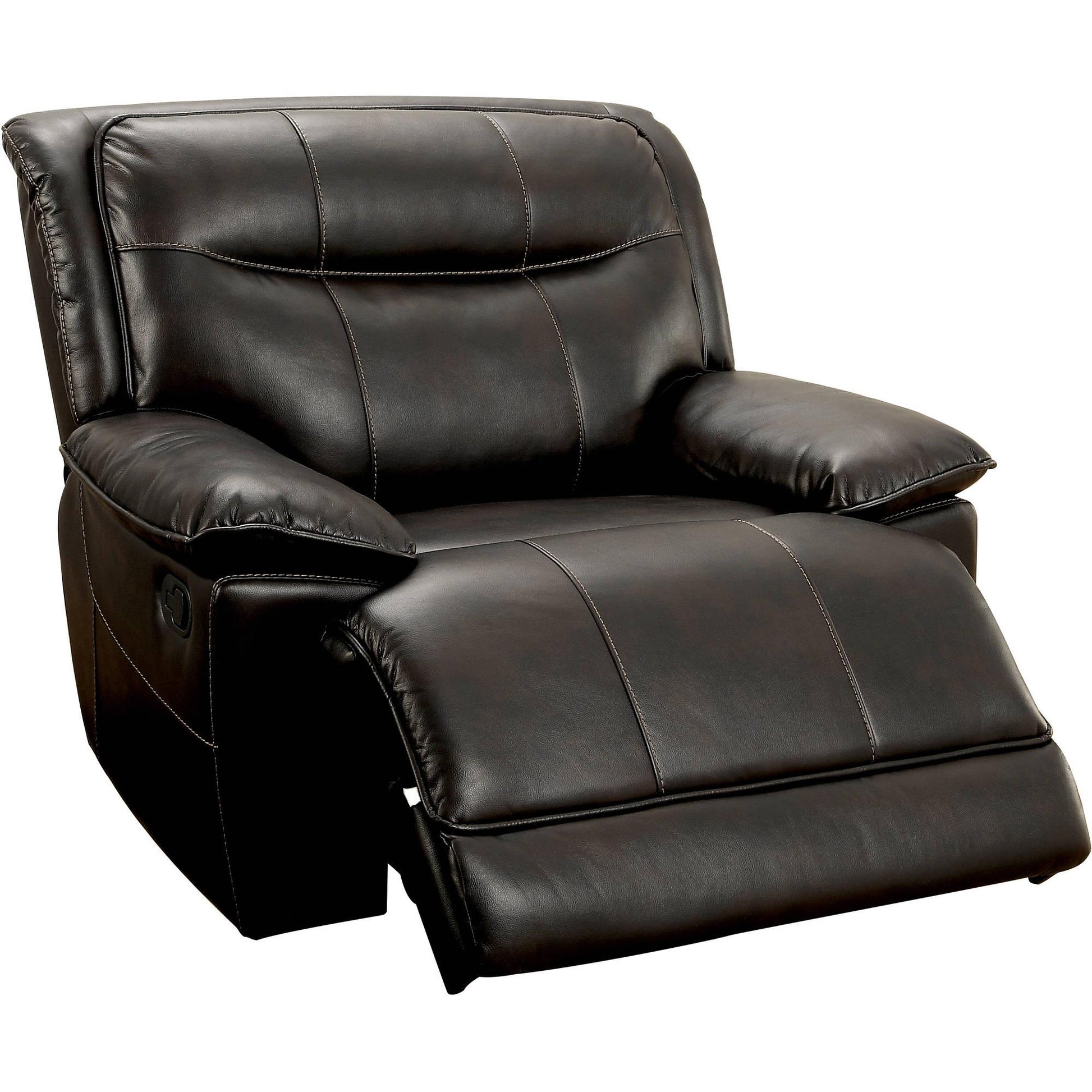  Furniture of America Danika Glider Leatherette Recliner CM-RC6816BR IMAGE 1