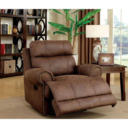  Furniture of America Kellie Fabric Recliner CM6281-CH IMAGE 2