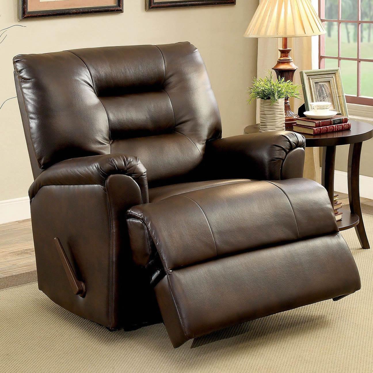  Furniture of America Maja Leatherette Recliner CM-RC6811 IMAGE 1