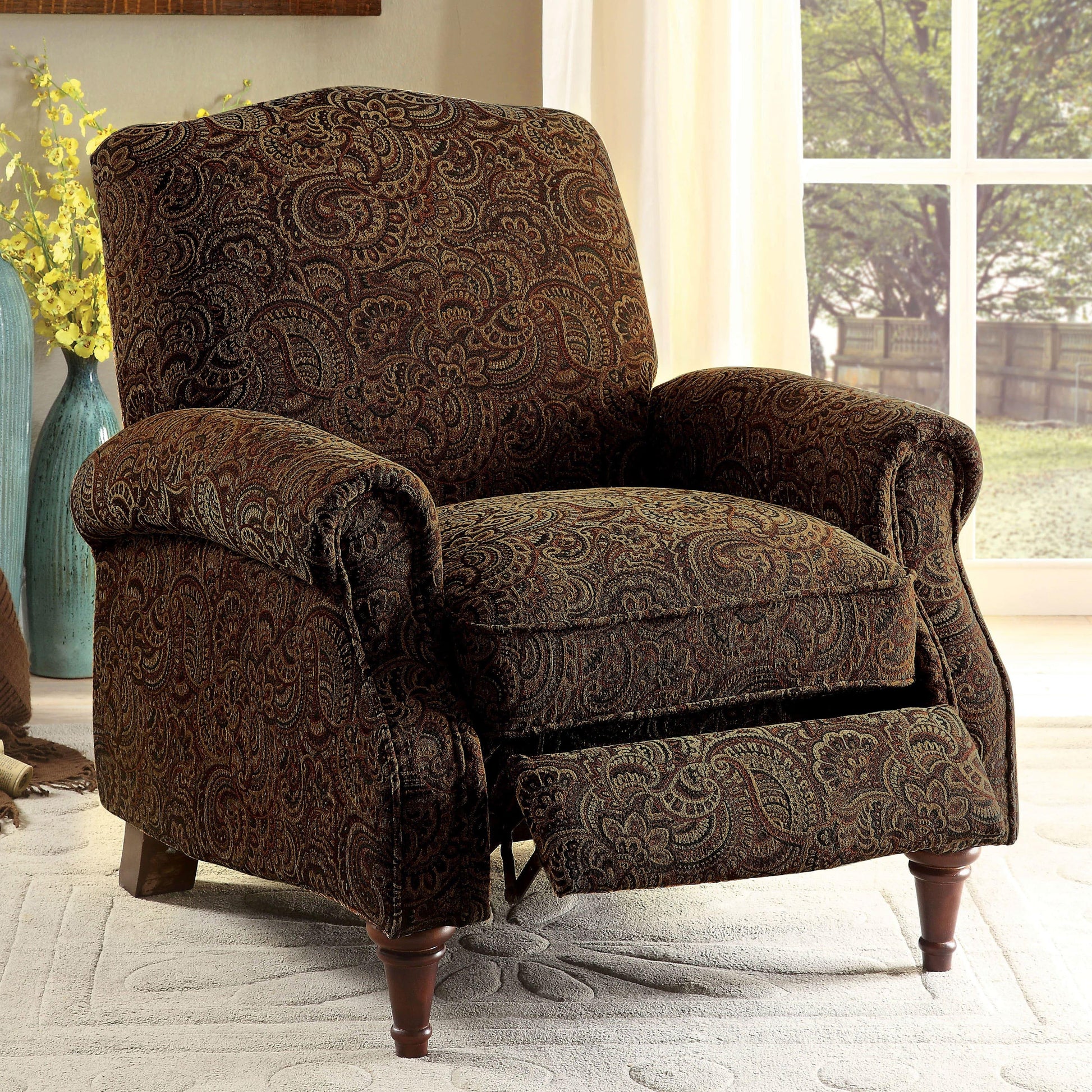  Furniture of America Paulette Fabric Recliner CM-RC6458PA IMAGE 1