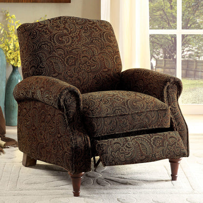  Furniture of America Paulette Fabric Recliner CM-RC6458PA IMAGE 1