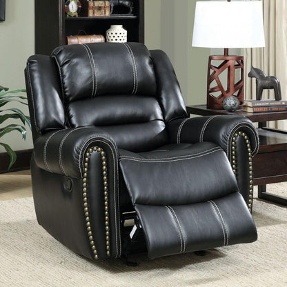  Furniture of America Frederick Glider Leatherette Recliner CM6130CH IMAGE 2