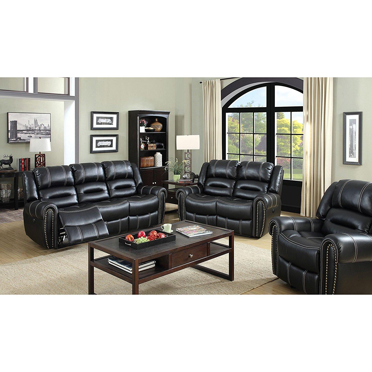  Furniture of America Frederick Glider Leatherette Recliner CM6130CH IMAGE 5