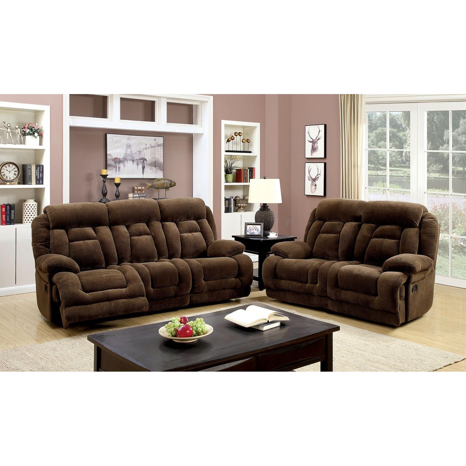  Furniture of America Grenville Glider Fabric Recliner CM6010CH IMAGE 4