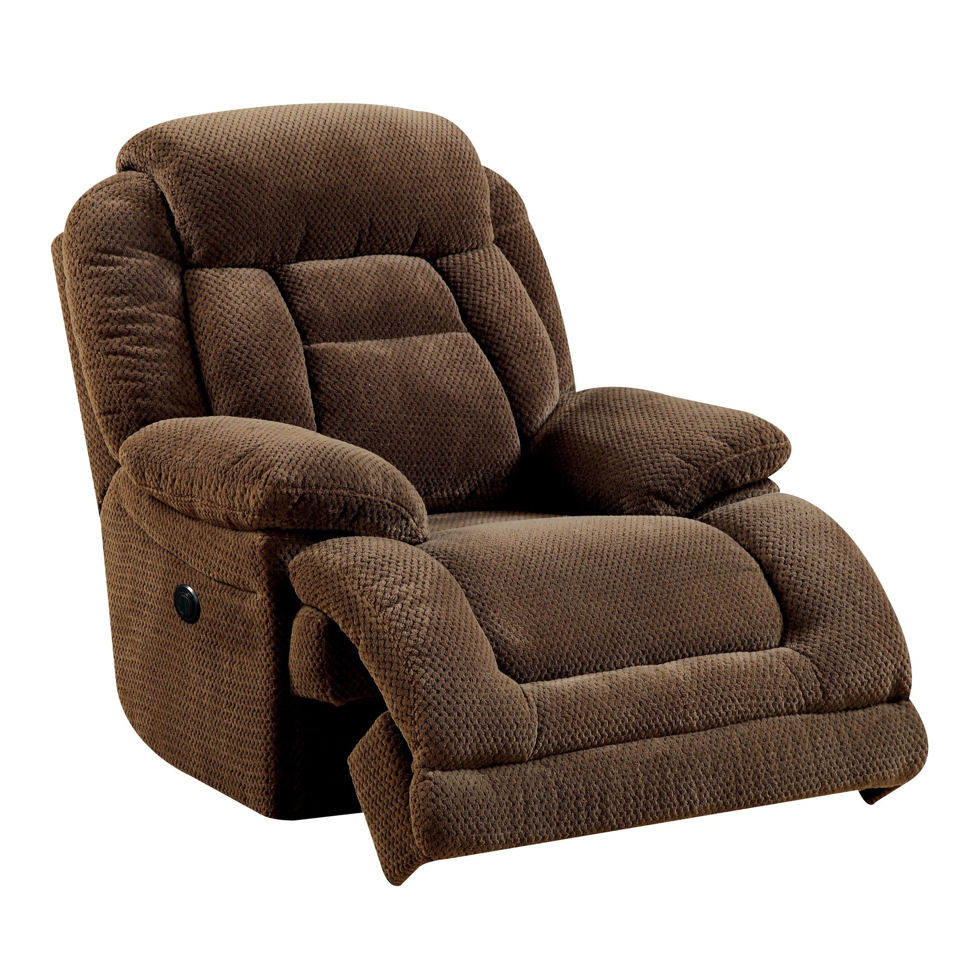  Furniture of America Grenville Power Fabric Recliner CM6010CH-PM IMAGE 1