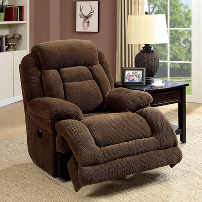  Furniture of America Grenville Power Fabric Recliner CM6010CH-PM IMAGE 2