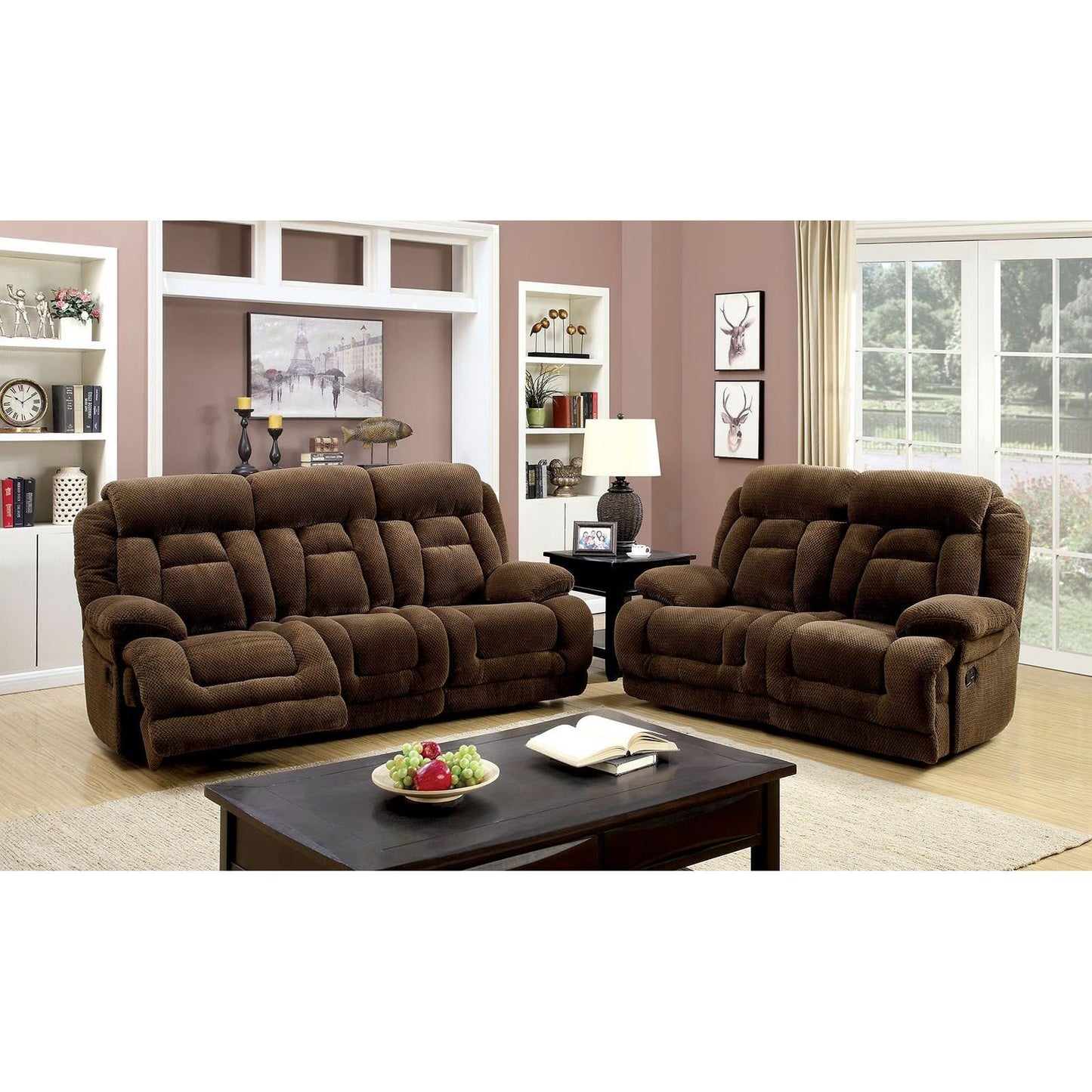  Furniture of America Grenville Power Fabric Recliner CM6010CH-PM IMAGE 4