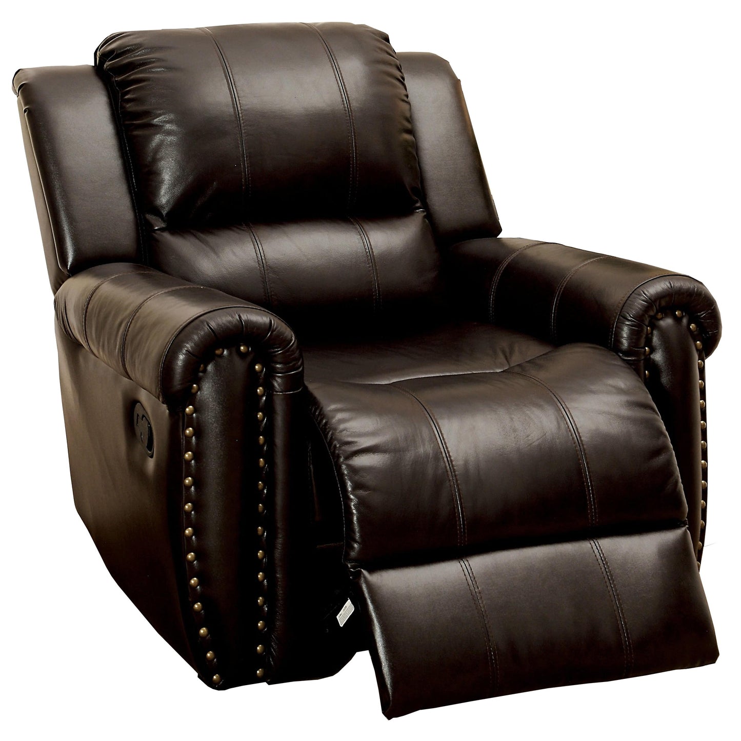  Furniture of America Foxboro Glider Leather Recliner CM6909CH IMAGE 1