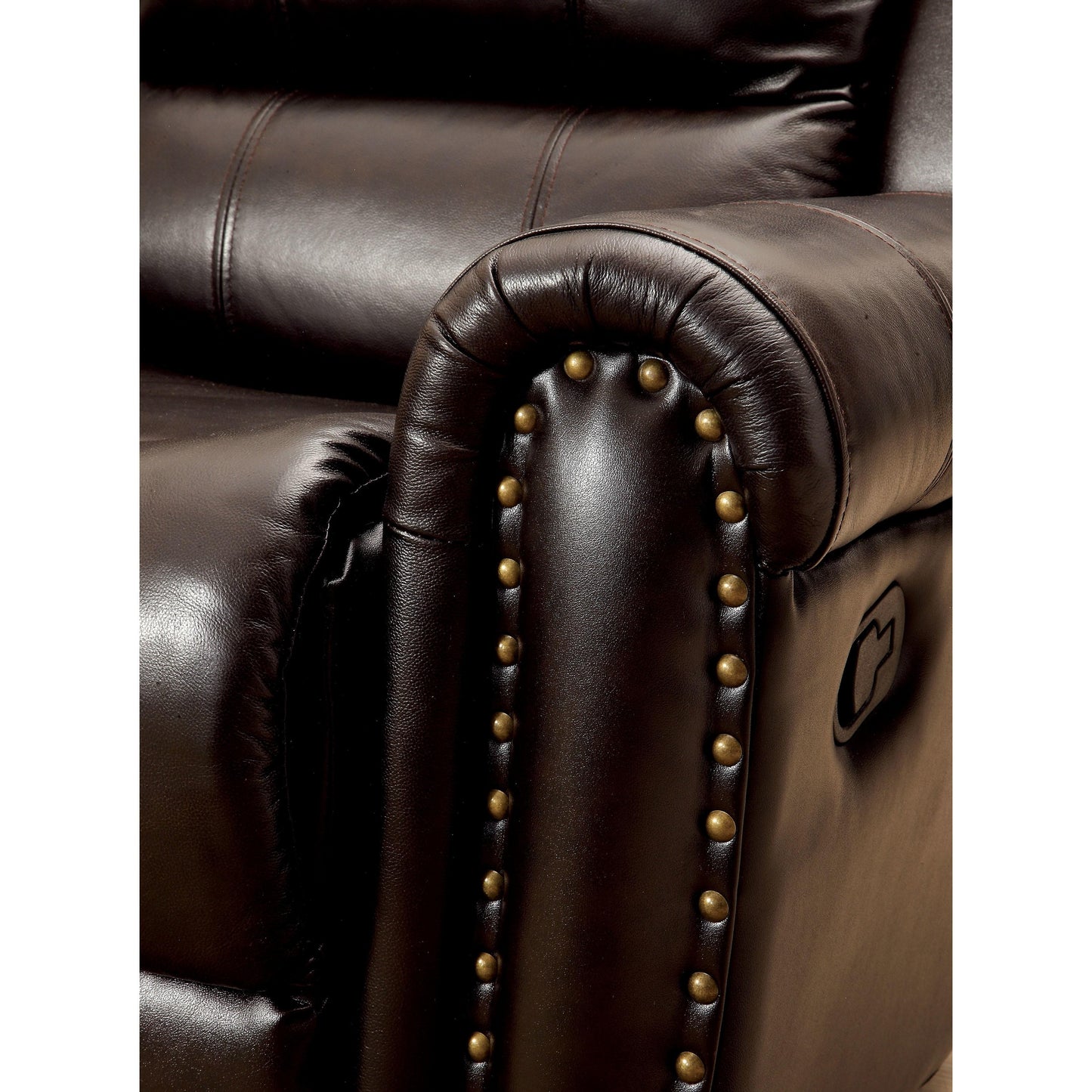  Furniture of America Foxboro Glider Leather Recliner CM6909CH IMAGE 3