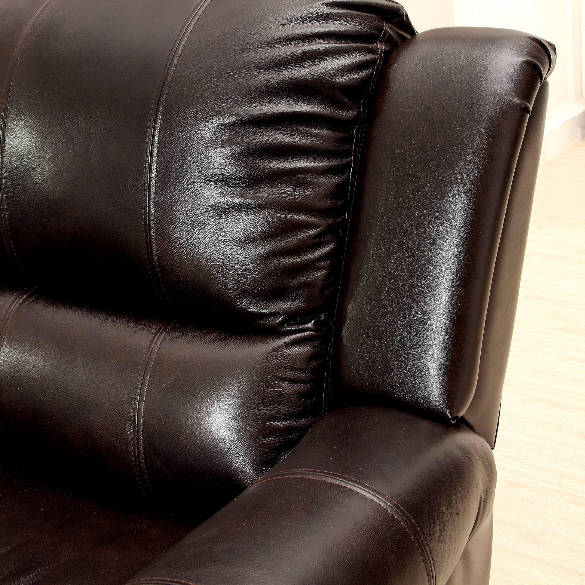  Furniture of America Foxboro Glider Leather Recliner CM6909CH IMAGE 4