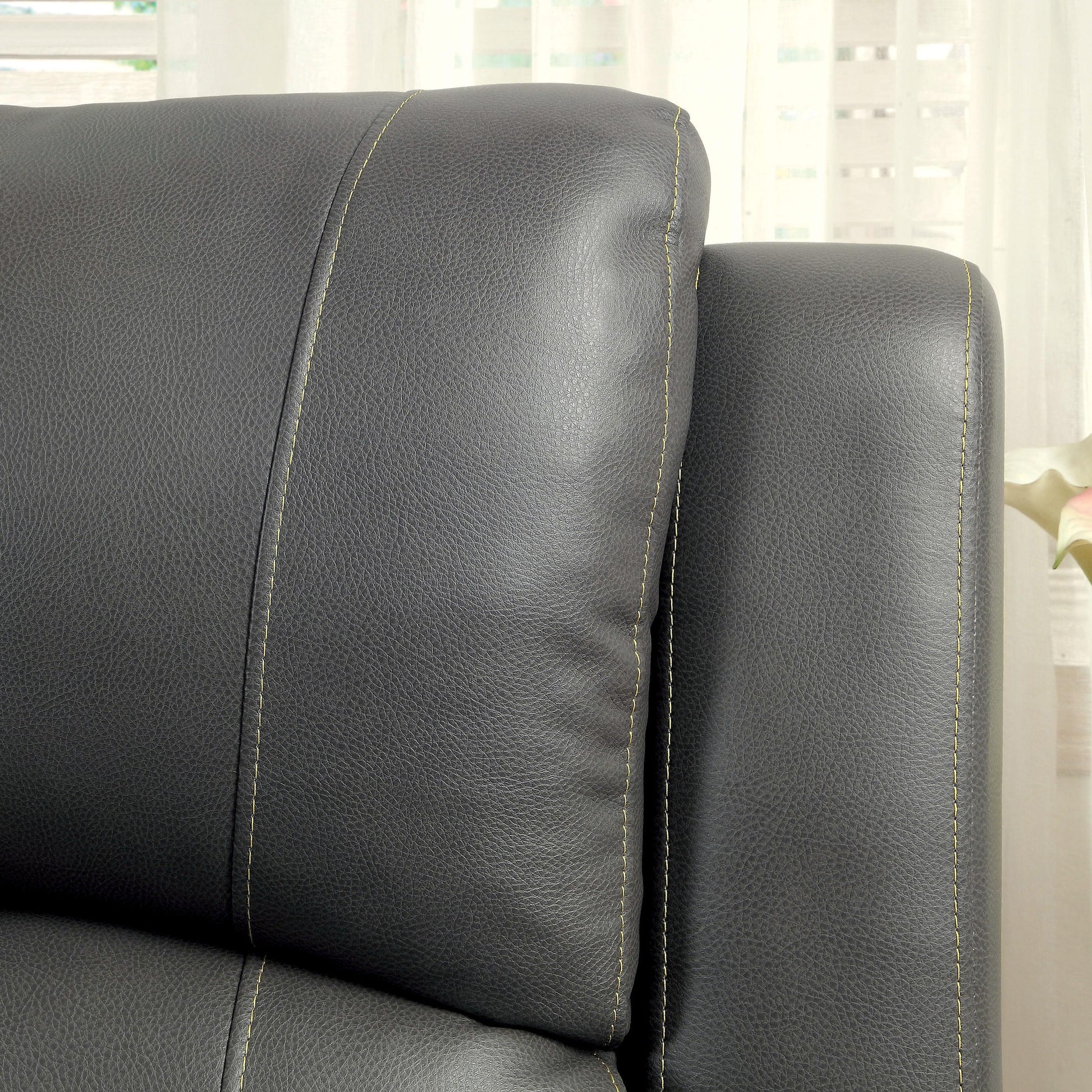  Furniture of America Sarles Leatherette Recliner CM6326-CH IMAGE 2