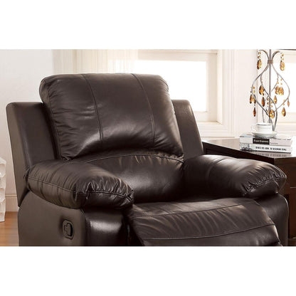  Furniture of America Davenport Leather Match Recliner CM6327-CH IMAGE 2