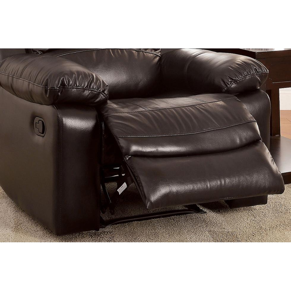  Furniture of America Davenport Leather Match Recliner CM6327-CH IMAGE 3