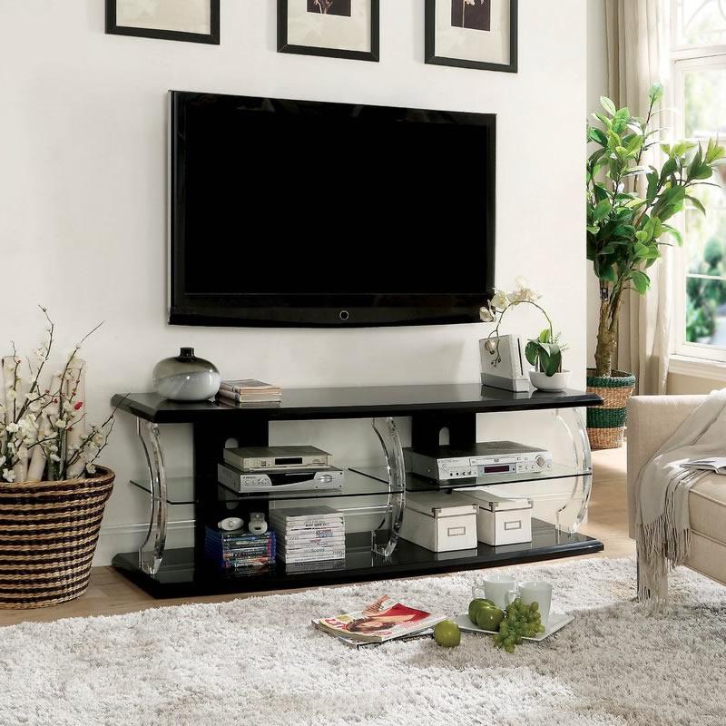  Furniture of America Ernst TV Stand with Cable Management CM5901BK-TV-72 IMAGE 1