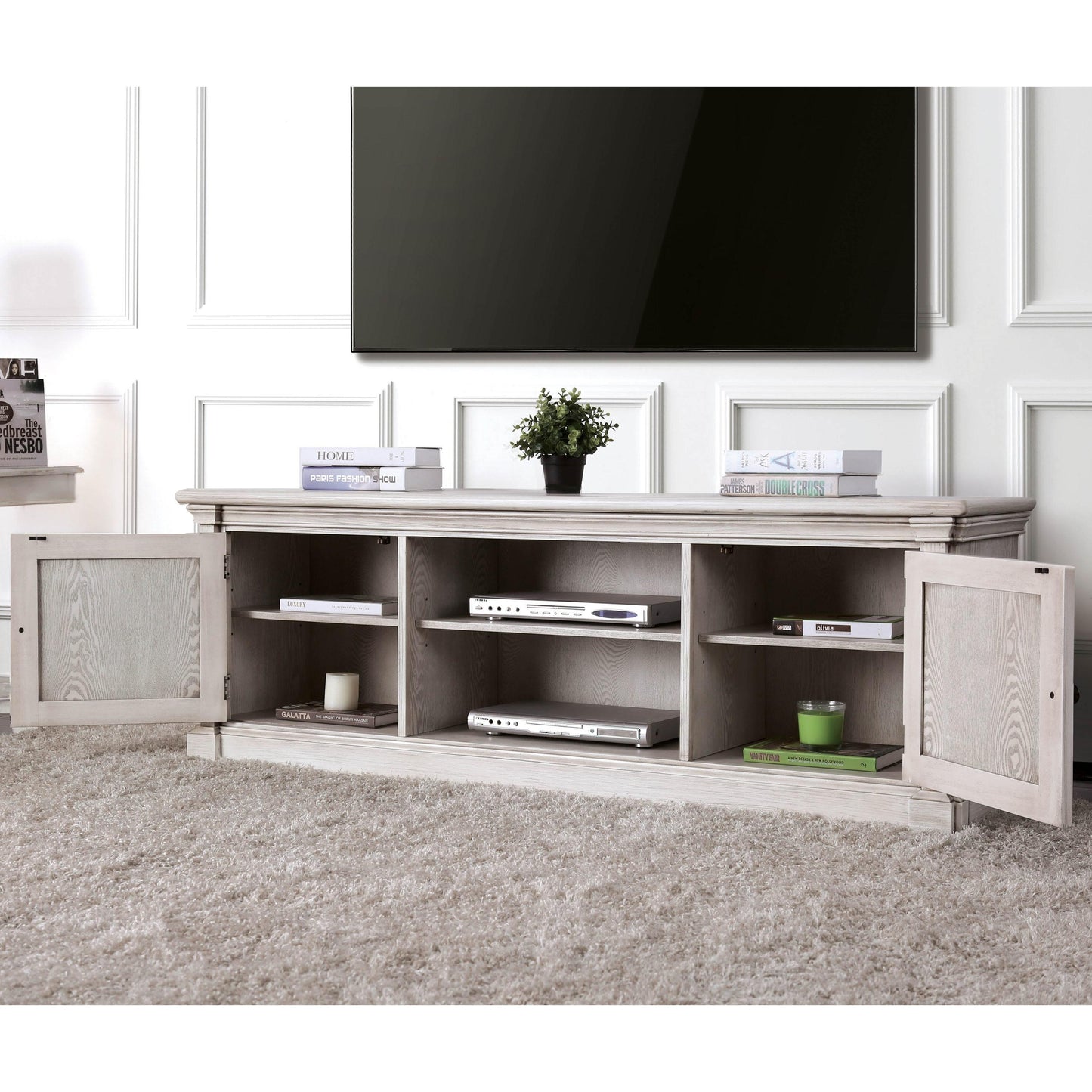  Furniture of America Georgia TV Stand with Cable Management CM5089-TV-72 IMAGE 2