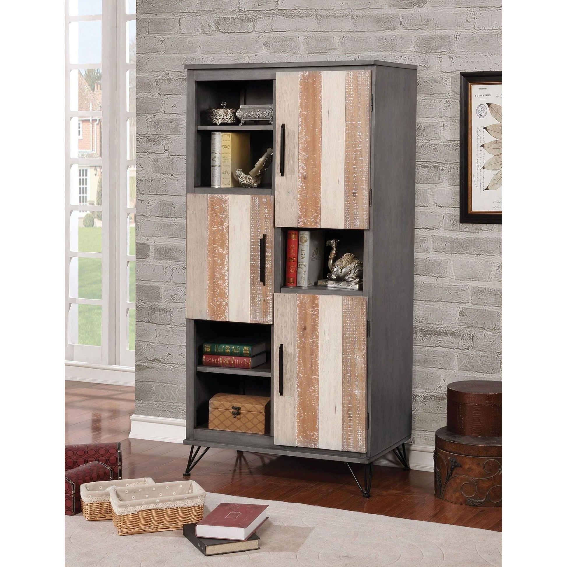 Furniture of America Entertainment Center Components Pier CM5592GY-PC-L IMAGE 2