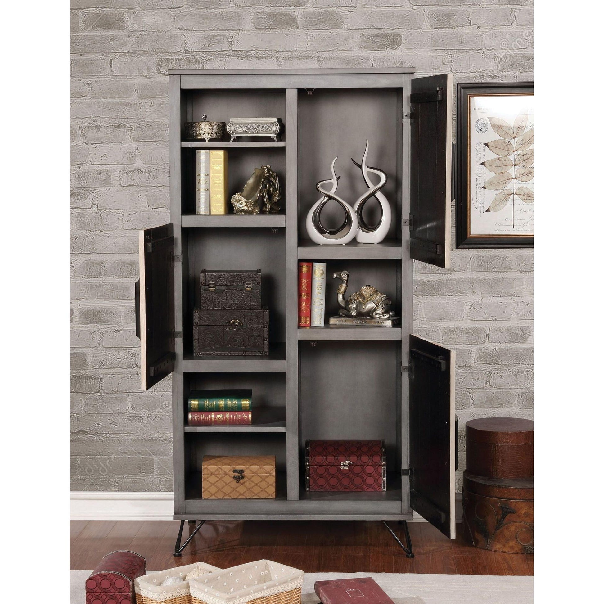  Furniture of America Entertainment Center Components Pier CM5592GY-PC-L IMAGE 3