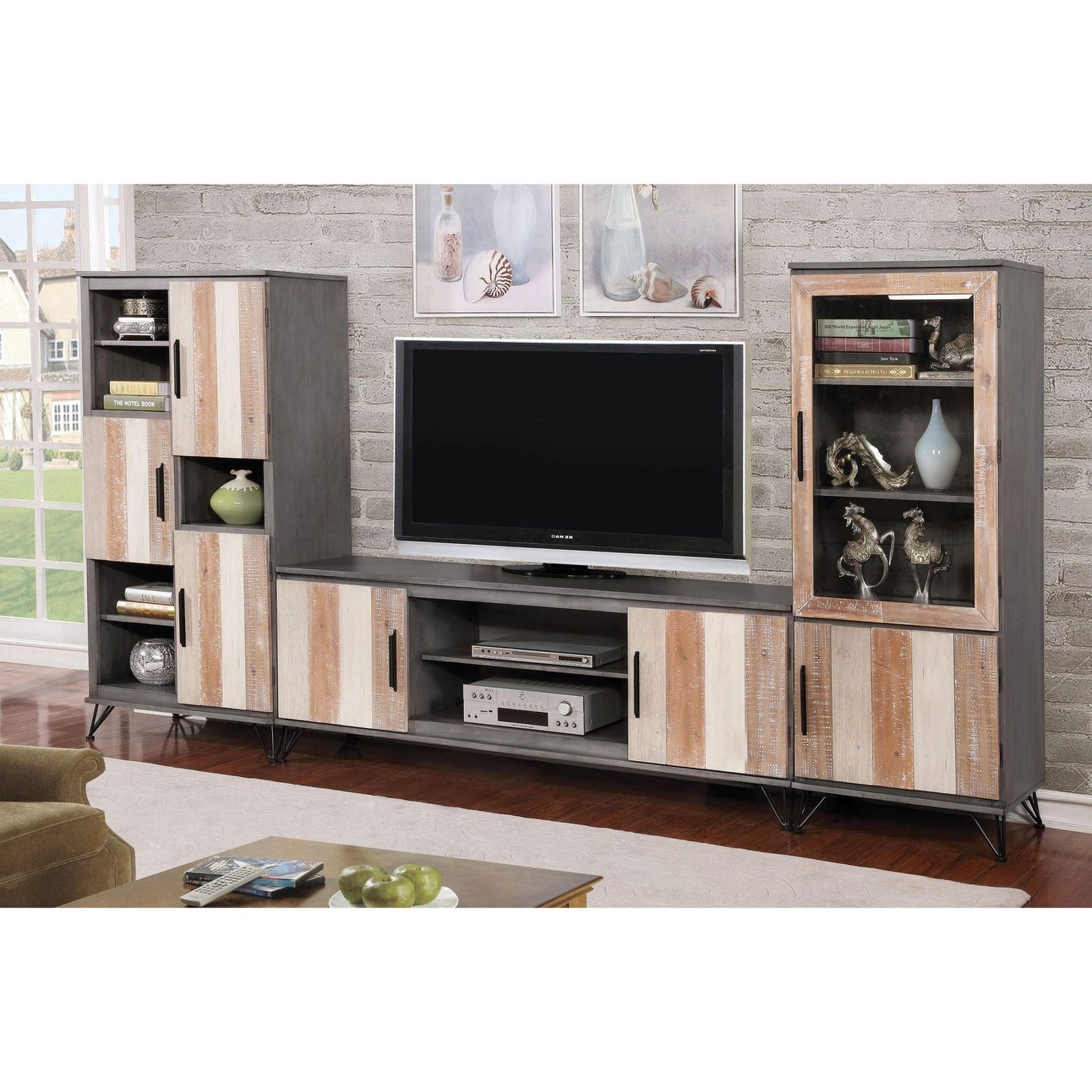  Furniture of America Entertainment Center Components Pier CM5592GY-PC-S IMAGE 4