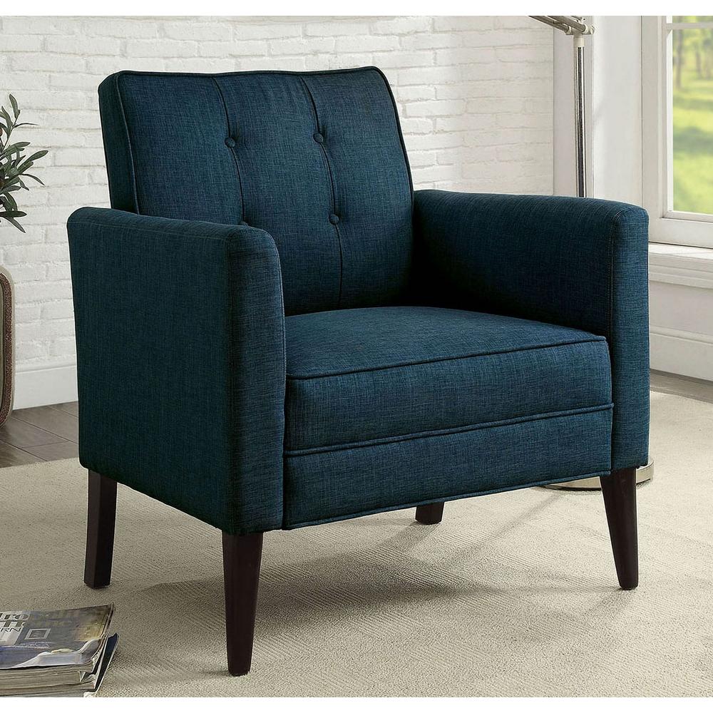  Furniture of America Amelie Stationary Fabric Accent Chair CM-AC6545BL IMAGE 1