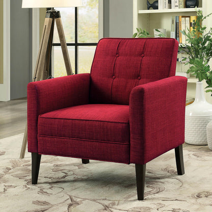  Furniture of America Amelie Stationary Fabric Accent Chair CM-AC6545RD IMAGE 3