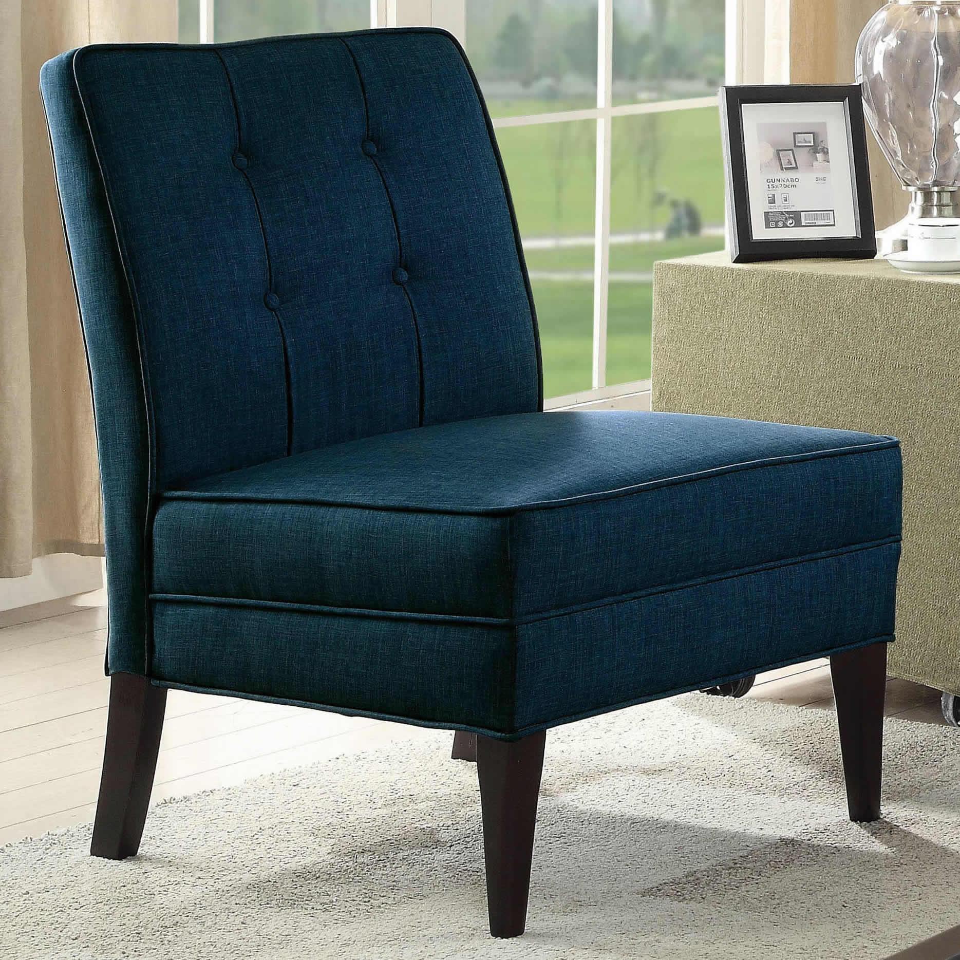  Furniture of America Deandra Stationary Fabric Accent Chair CM-AC6544BL IMAGE 2