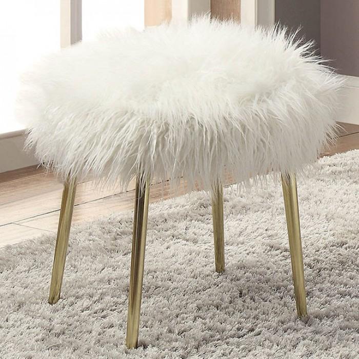  Furniture of America Caoimhe Metal Ottoman CM-AC6546-OT IMAGE 1