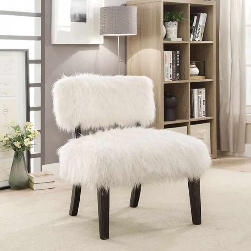  Furniture of America Pardeep Stationary Faux Fur Accent Chair CM-AC6548 IMAGE 1