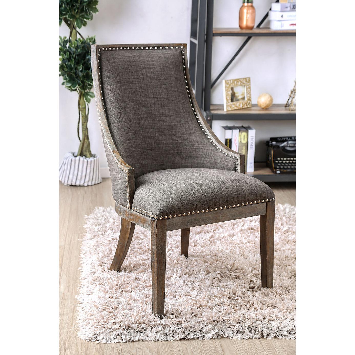  Furniture of America Iqaluit Stationary Fabric Accent Chair CM-AC6075 IMAGE 1