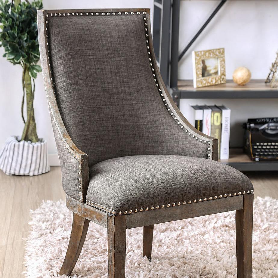  Furniture of America Iqaluit Stationary Fabric Accent Chair CM-AC6075 IMAGE 2