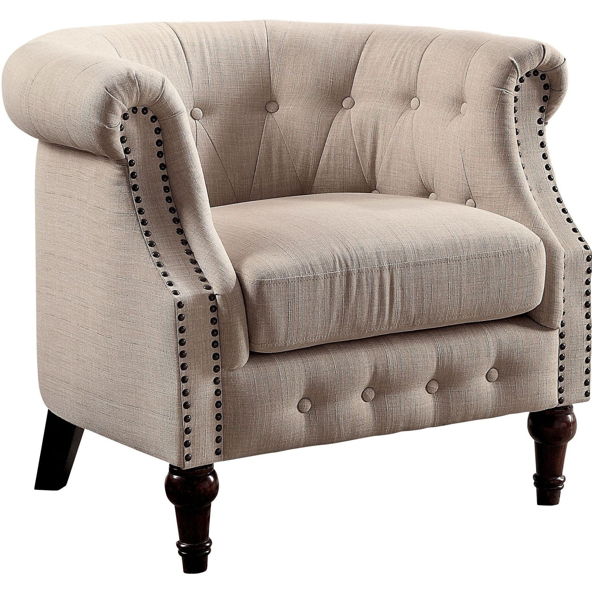  Furniture of America Mel Stationary Fabric Accent Chair CM-AC6185 IMAGE 1