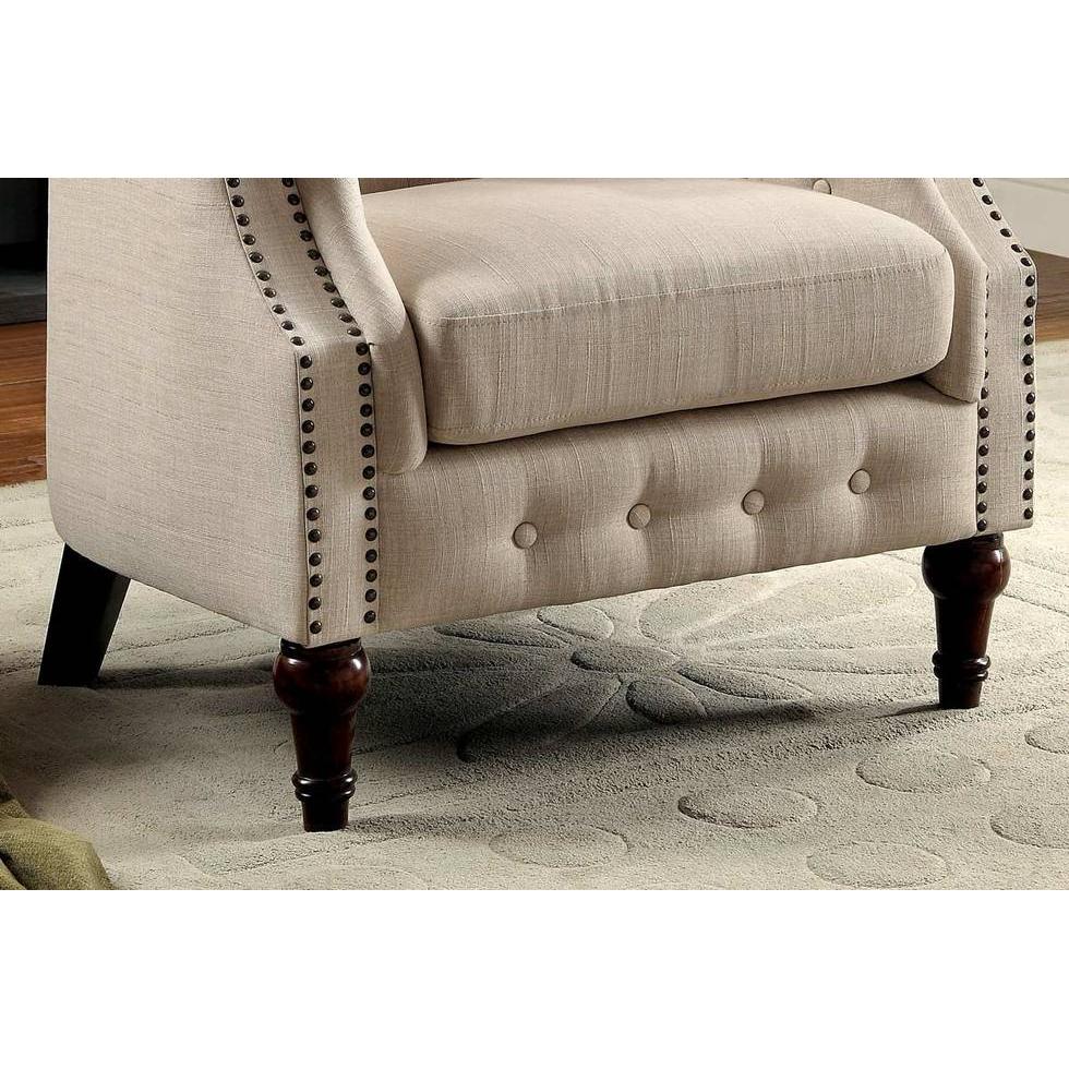  Furniture of America Mel Stationary Fabric Accent Chair CM-AC6185 IMAGE 4