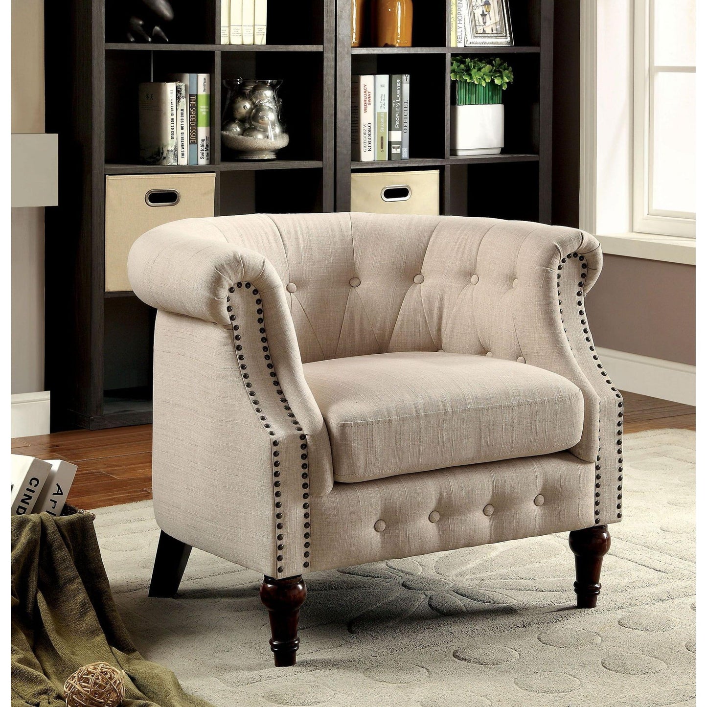  Furniture of America Mel Stationary Fabric Accent Chair CM-AC6185 IMAGE 5