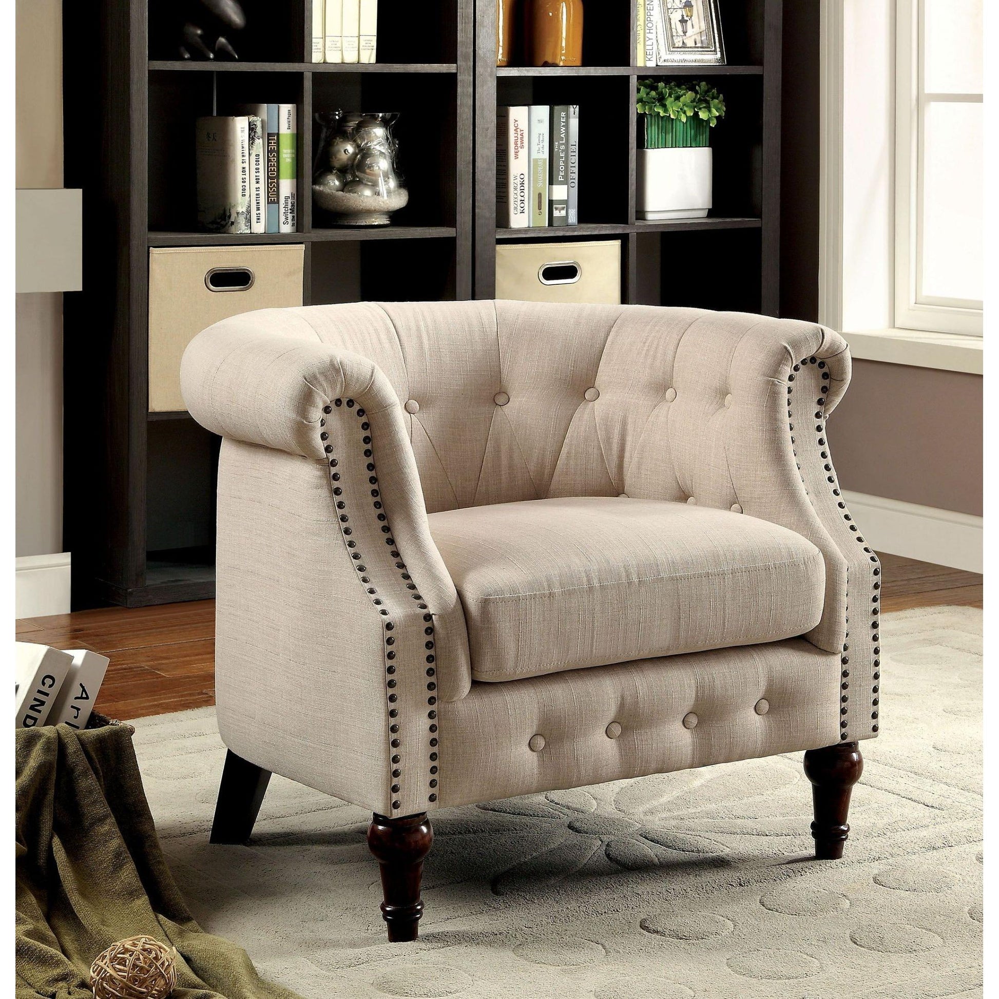  Furniture of America Mel Stationary Fabric Accent Chair CM-AC6185 IMAGE 5