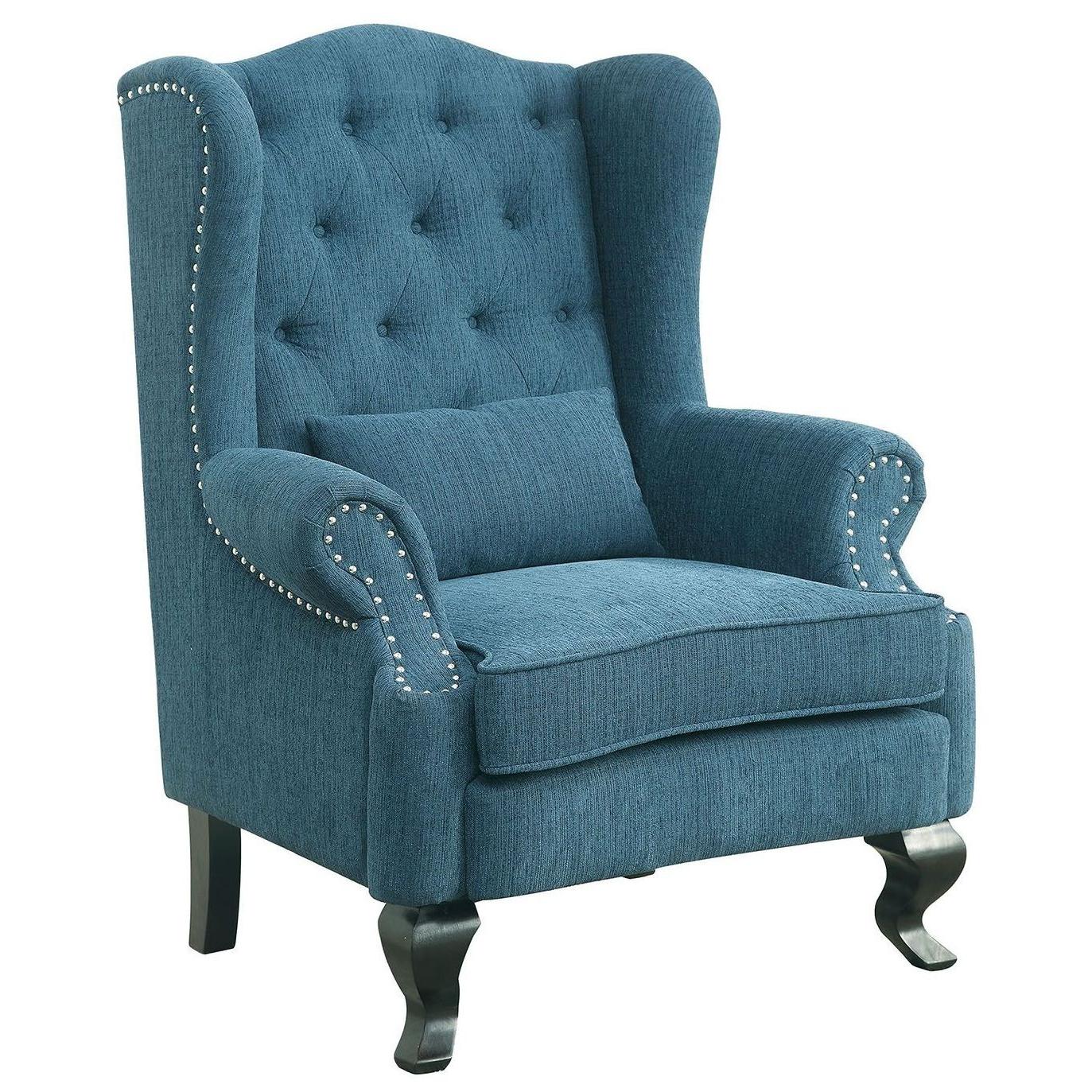  Furniture of America Willow Stationary Fabric Accent Chair CM-AC6271TL-CH IMAGE 1