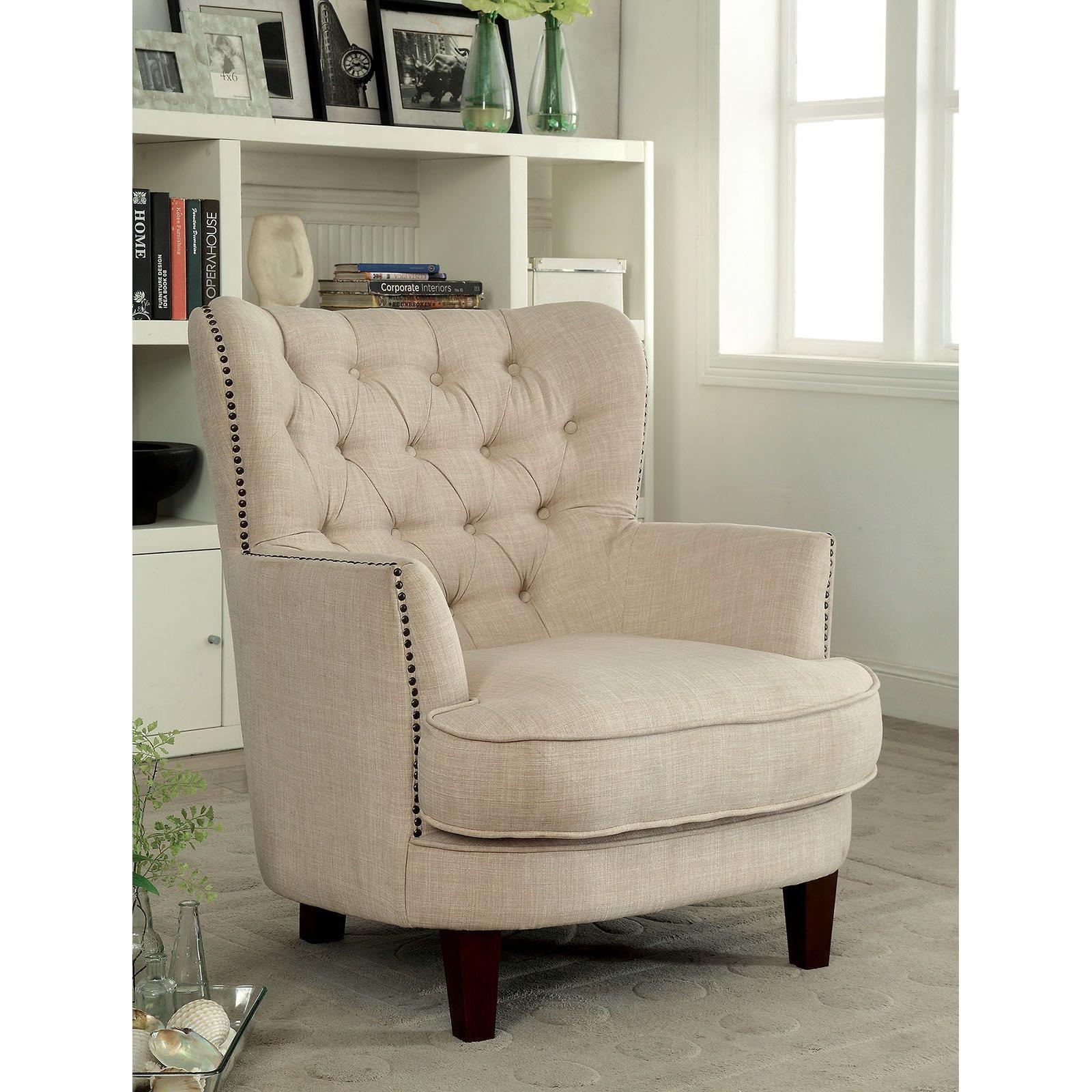  Furniture of America Arleen Stationary Fabric Accent Chair CM-AC6183 IMAGE 3