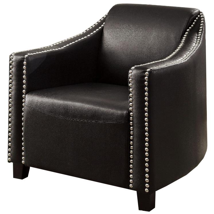  Furniture of America Kirk Stationary Bonded Leather Match Accent Chair CM-AC6110 IMAGE 1
