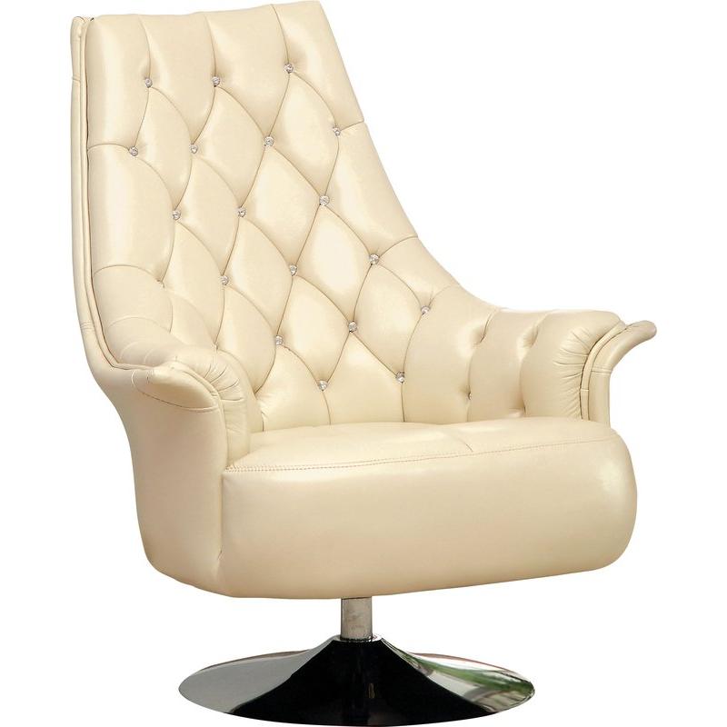  Furniture of America Wyn Swivel Leather Look Accent Chair CM-AC6805 IMAGE 1