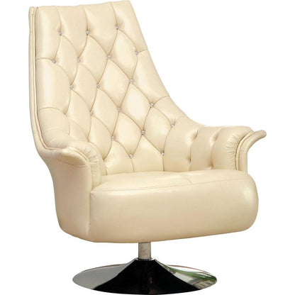  Furniture of America Wyn Swivel Leather Look Accent Chair CM-AC6805 IMAGE 1