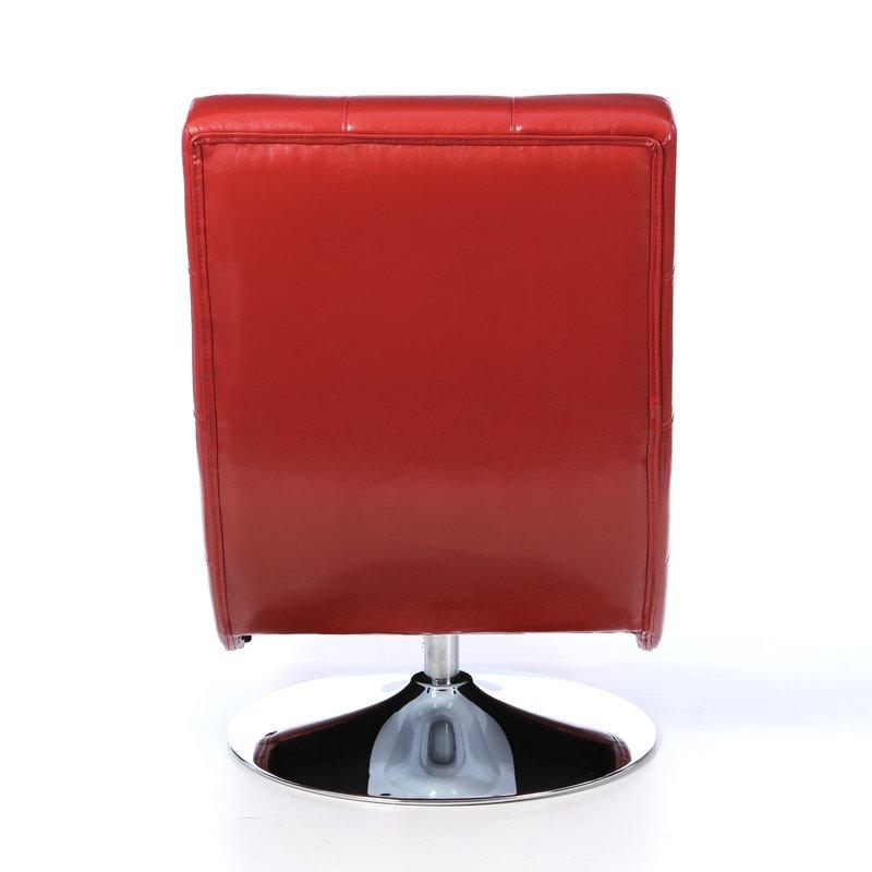  Furniture of America Trinidad Swivel Leather Accent Chair CM-AC6912R IMAGE 6