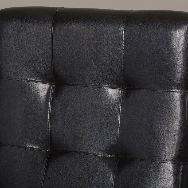  Furniture of America Trinidad Swivel Leather Look Accent Chair CM-AC6912BK IMAGE 6